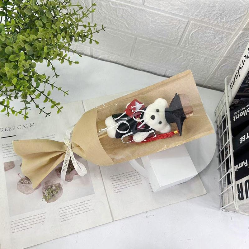 36cm Tierstrauß Meister Bär Cartoon Lieblicher Bär Neuer Bärenstrauß Valentinstag