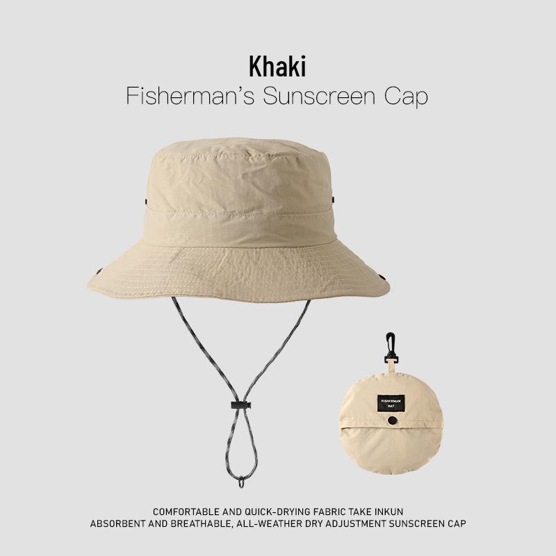 Men's UV Protection Wide Brim Waterproof Sun Hat for Fishing, Hiking, and Outdoor Activities