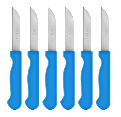 Set of 6 kitchen knives for vegetables