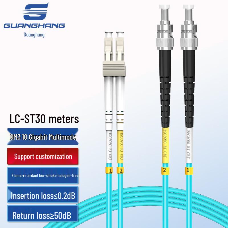 Guanghang OM3/OM4 10 Gigabit Multimode Duplex LSZH Fiber Optic Patch Cable