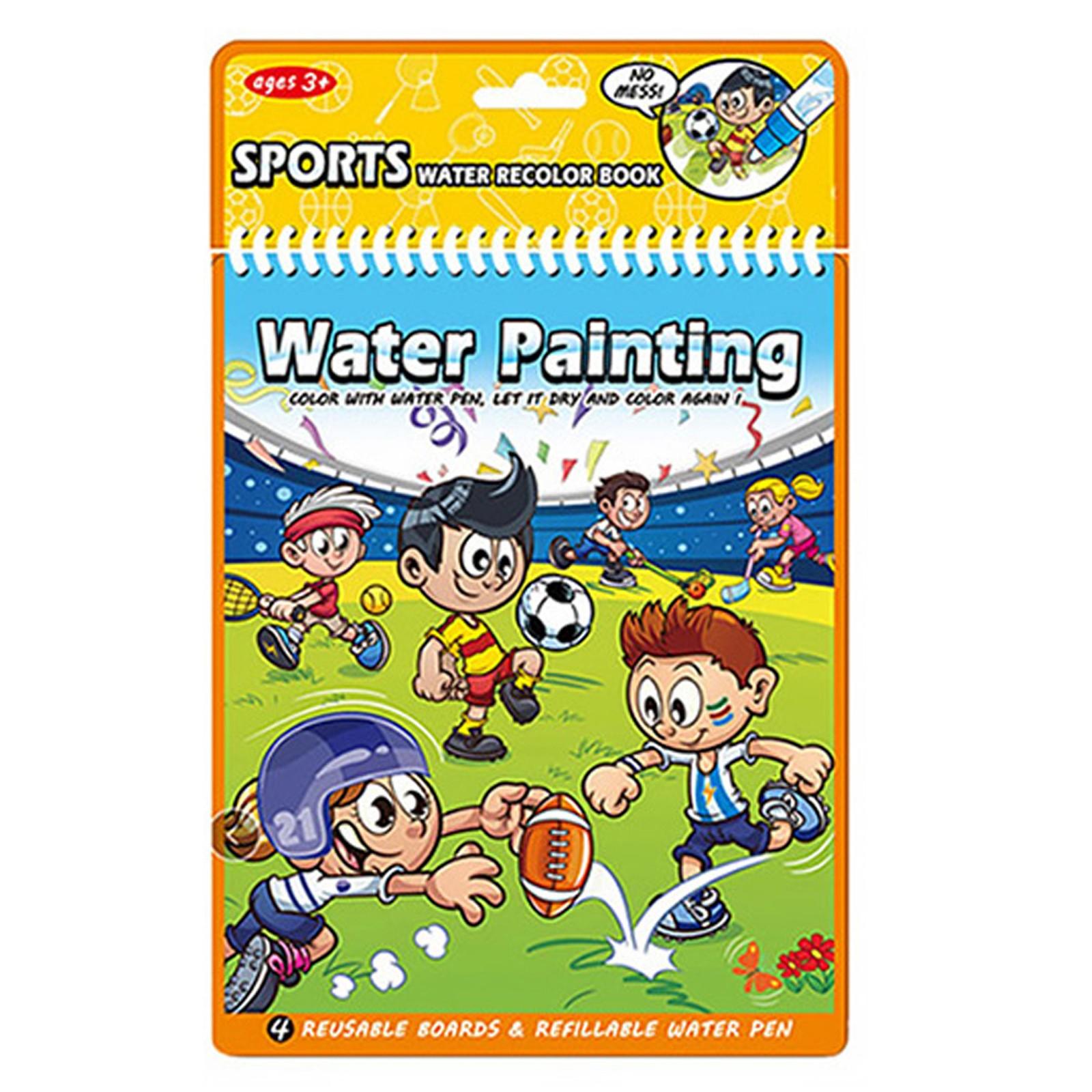 

Екологічна Книга для малювання водою, Книга для малювання аквареллю без бруду, Книга для малювання з ручкою для малювання та розмальовування без бруду (буквено-цифровий) 10 мл One Size