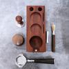 Wooden Durable with Drawer Espresso Tamper Holder Coffee Tamper Stand Tamping Stations 3 Holes Coffee Filter Tamper Holder
