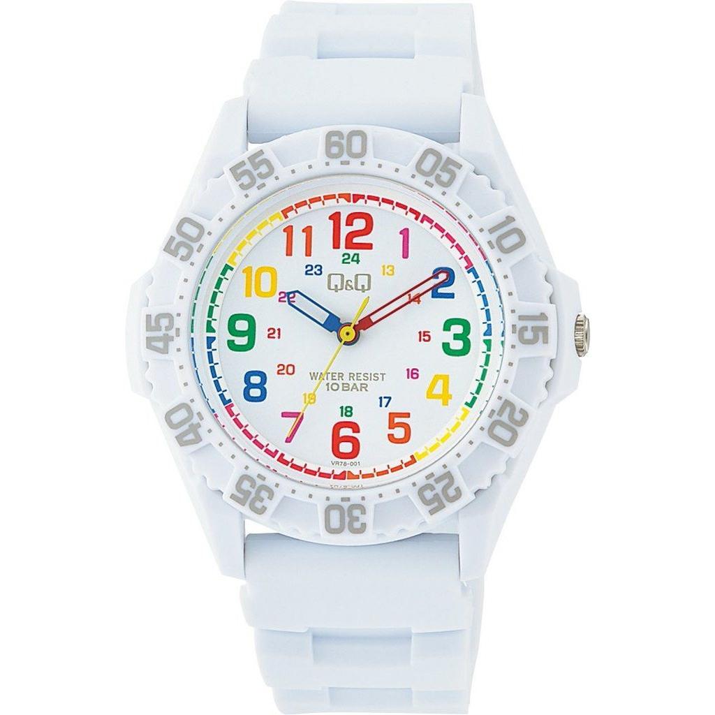 Citizen QQ Wristwatch Analog Waterproof Urethane Belt VR78-001 Mens White
