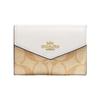 Card Case 10 Classic Horse And Carriage Logo Flip Cover Canvas With Leather Wallet Card Holder Women Wallet White Brown CH202-IMDQC
