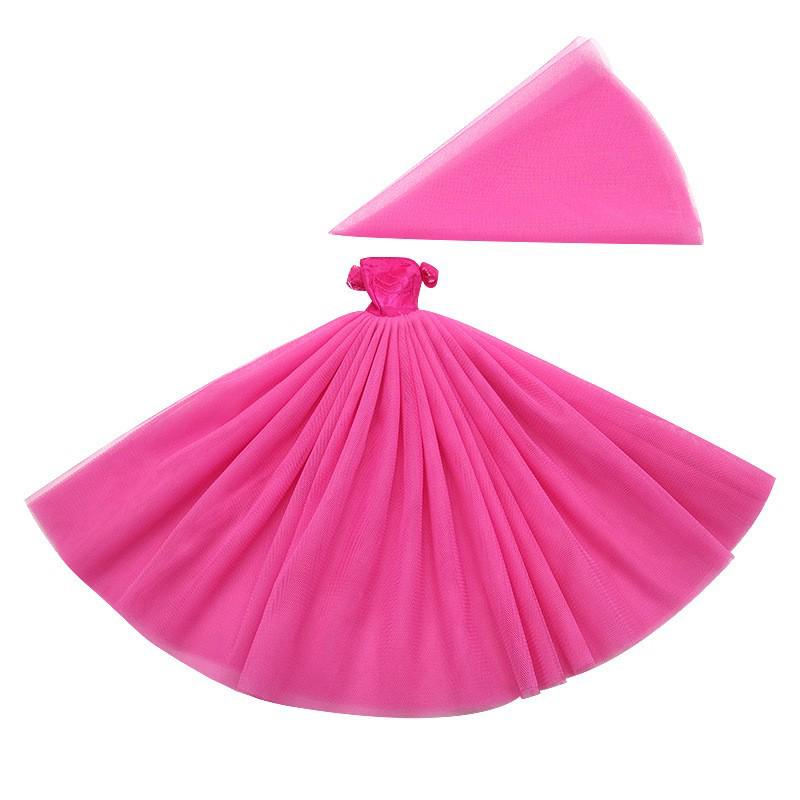 Multicolored Mini Mesh Skirt for 29cm Dolls - Babi Wedding Dress, Short Dress-Up Skirt for Toy Girls