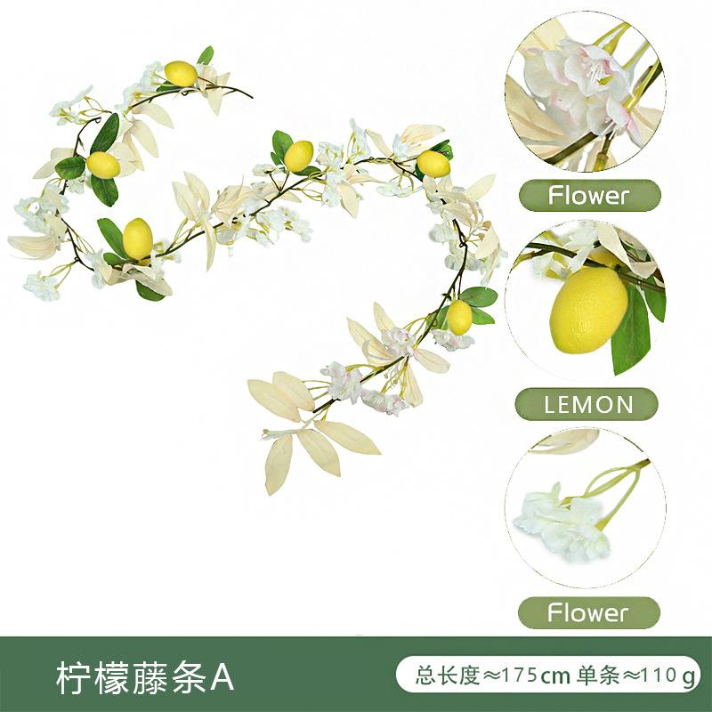Имитация Весенней Лианы Лиана Цветущей Сакуры Домашнее Украшение Лиана Имитация Лимонного Фрукта Растение Украшение Имитация Лианы