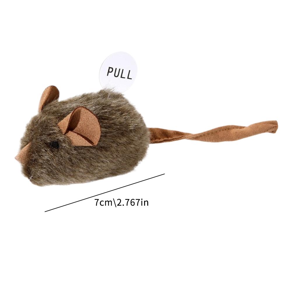 Funny Plush Mice Cat Toy Simulation Mouse Kitten Toy Bite-resistant Automatic Chirping Interactive Cat Chew Toy
