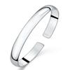 Silver Bangle Simple Style Adjustable Circular Opening Cuff Bracelet Jewelry Fashion Accessory Wedding Birthday Daily Wear