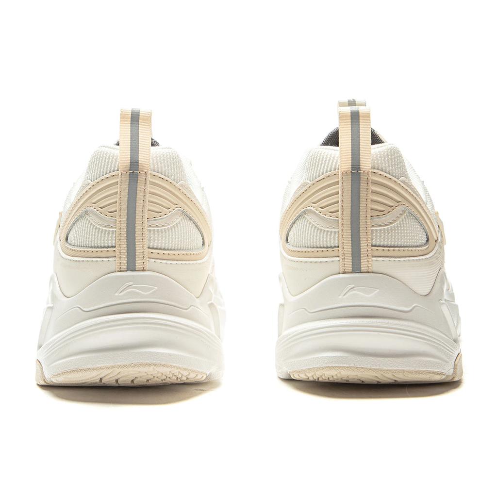 Li Ning Sports Life Collection Synthetic Leather Low Top Chunky Sneakers Men's Beige Khaki AGCV433-2