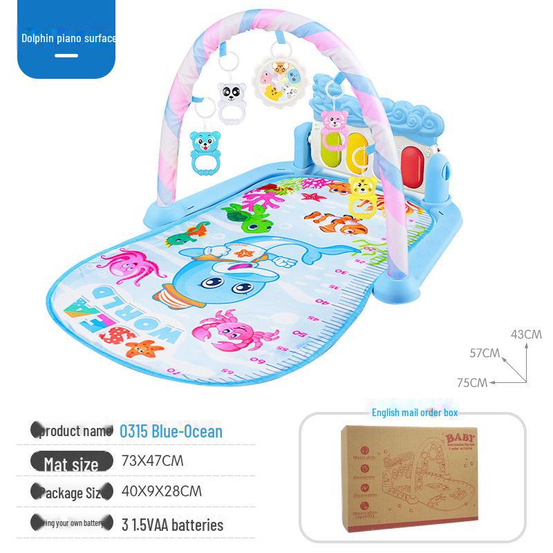 Baby Fitness Rack Music Play Mat with Piano and Drum Features