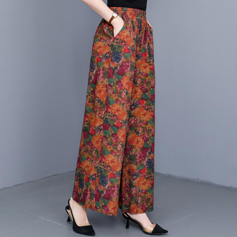 Summer Wide Leg Pants for Women Clothes Plus Size Casual High Waist Woman Trousers