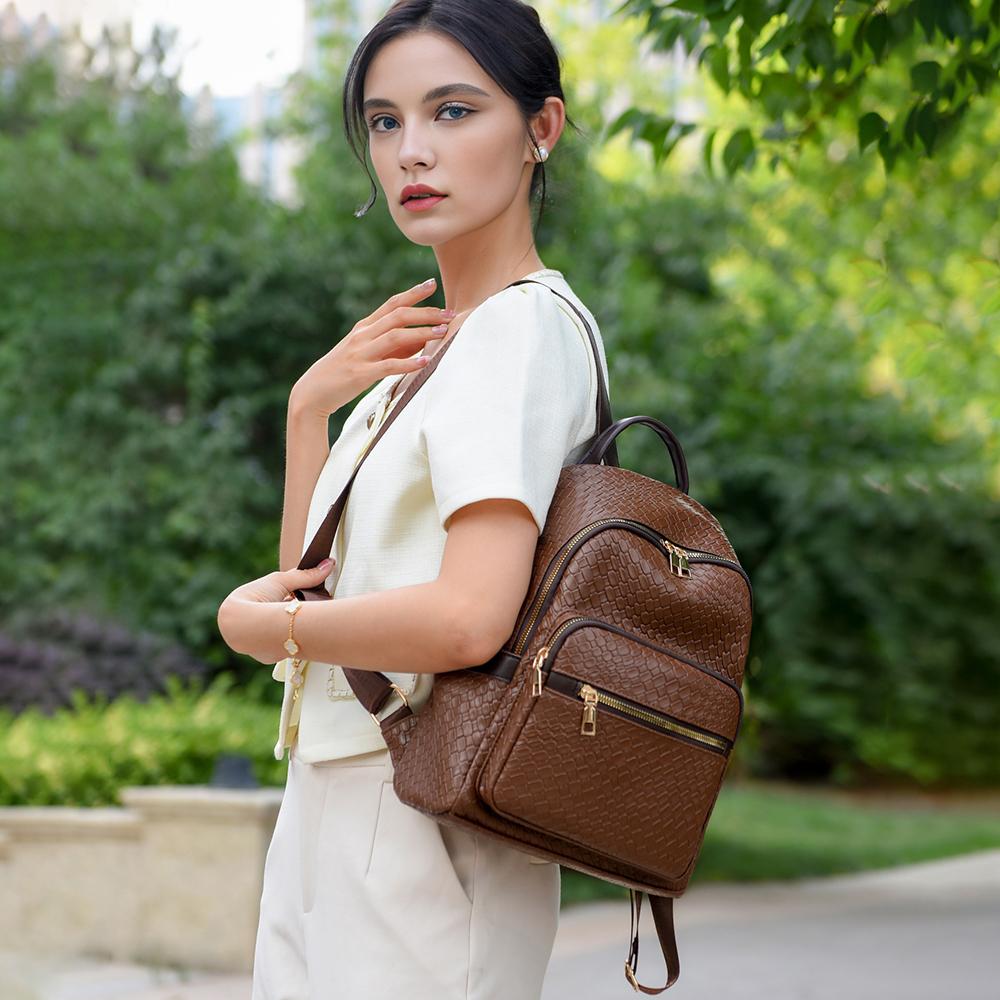 Rucsac de damă din piele moale Rucsac multifuncțional de mare capacitate