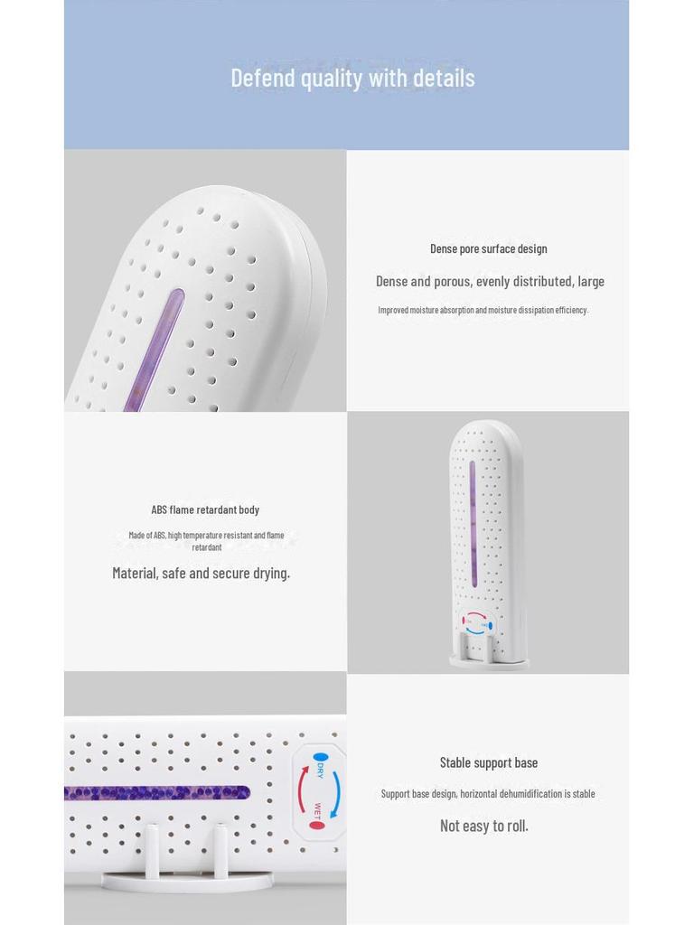 Cutie compactă pentru dezumidificator cu circulație, anti-mucegai, rezistentă la umiditate, pentru dulapuri și dulapuri de pantofi