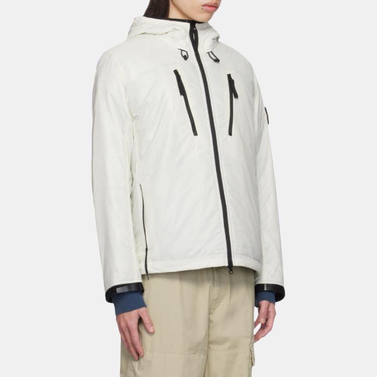 Stone Island Logo Color Block Hooded Zip Long Sleeve Jacket Men jackets Off-White 8115Q0425-V0097