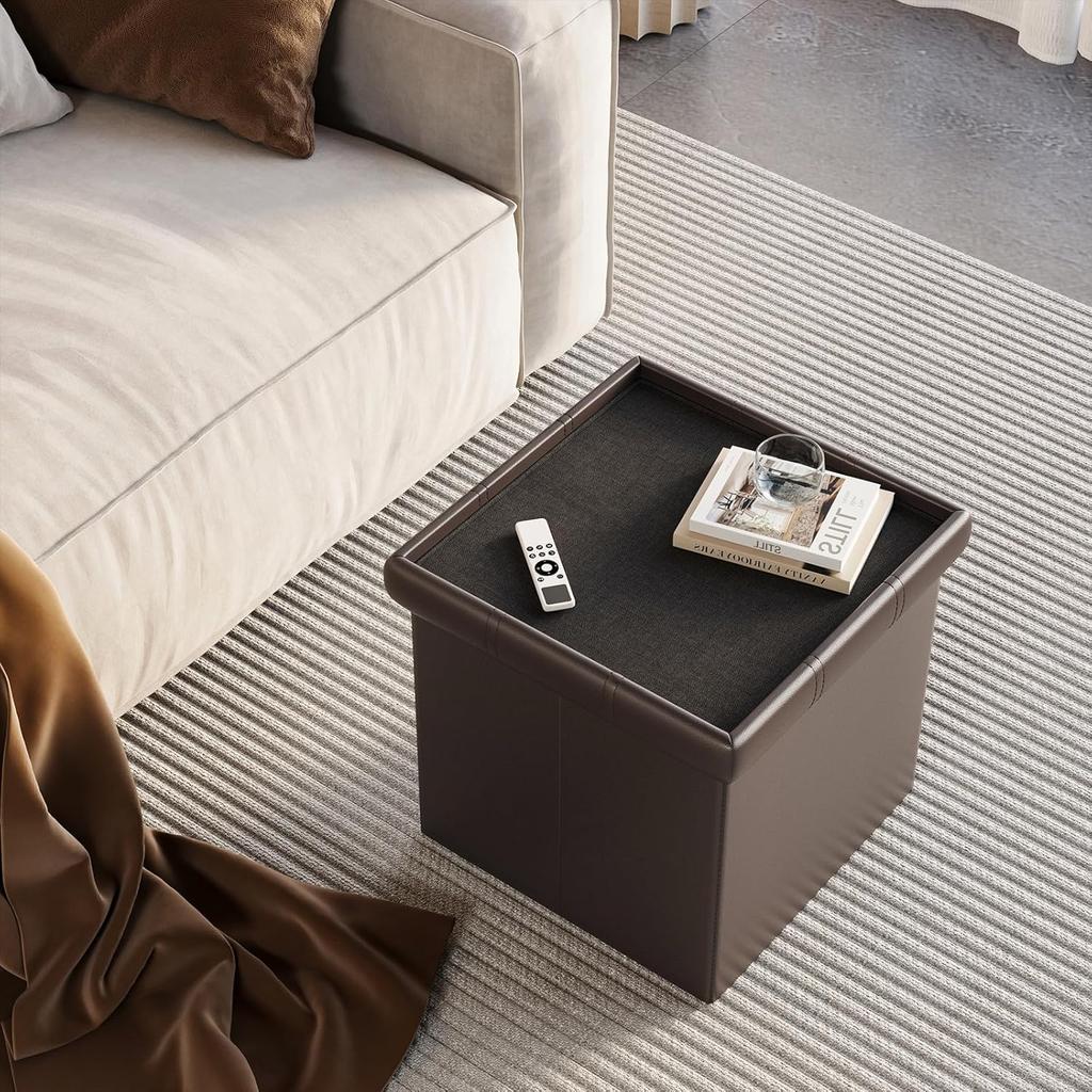 YOUDENOVA Folding Storage Storage Ottoman with Memory Foam Step Stool for Living and 160kg Weight Capacity Stool, Pad, Footrest, Rooms, Entryways,