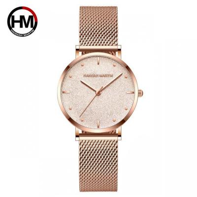 Orologio da polso al quarzo giapponese di lusso con quadrante nuovo design Sahara Desert, orologio impermeabile in acciaio per donna
