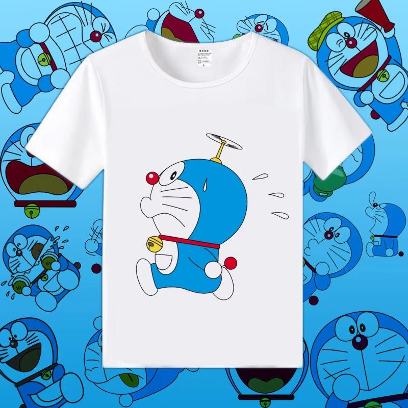 

Harajuku Doraemon T-shirt Jingle Cat Short Sleeve Blue Fat Short Sleeve Loose Women s Clothing Top T-shirt Women Clothing 4XL