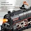 Electric Train Track Set with Sound, Light, and Steam Effects - Retro Style Toy