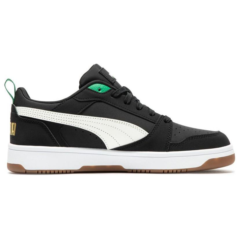 Puma Rebound V6 Low 75 Years Fabric Synthetic Leather Low Top Sneakers Unisex Sneakers Black White 392484-01