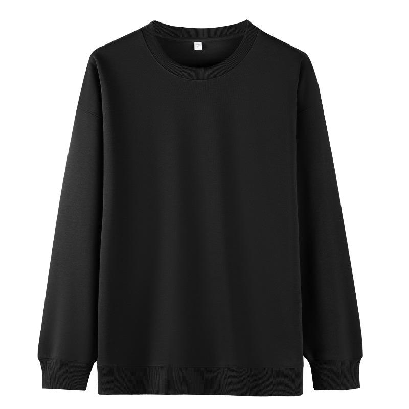 Sweatshirt unisexe en molleton de coton 320g - Léger, Coupe ample, Couleur unie, Manches longues, Col rond pour l'automne/hiver.