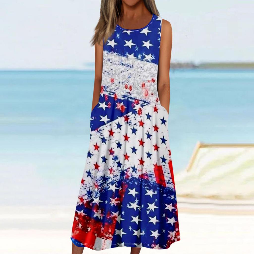 Robes pull sans manches décontractées pour femmes, robes imprimées avec poches