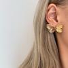 Exquisite Butterfly Hollow Stud Earrings: European & American High-End Fashion