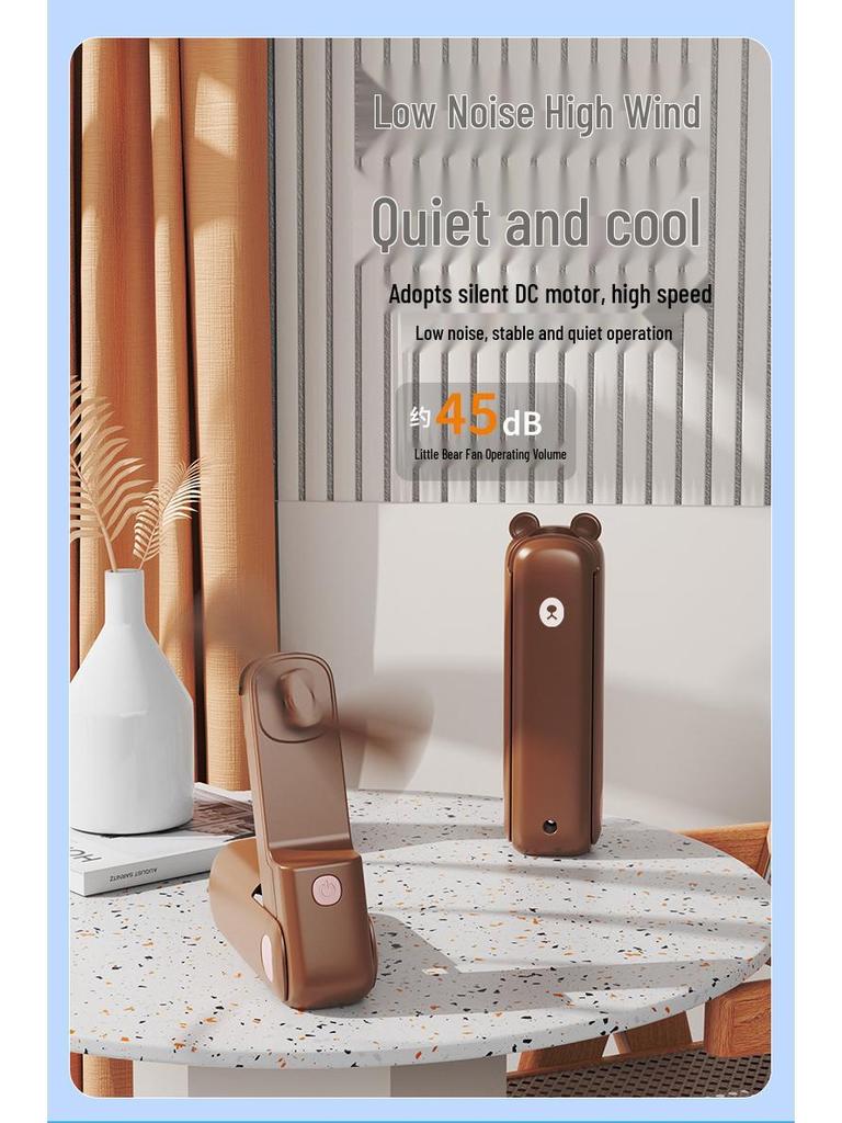 Tragbarer USB-Wiederaufladbarer Mini-Faltventilator mit individuellem Logo