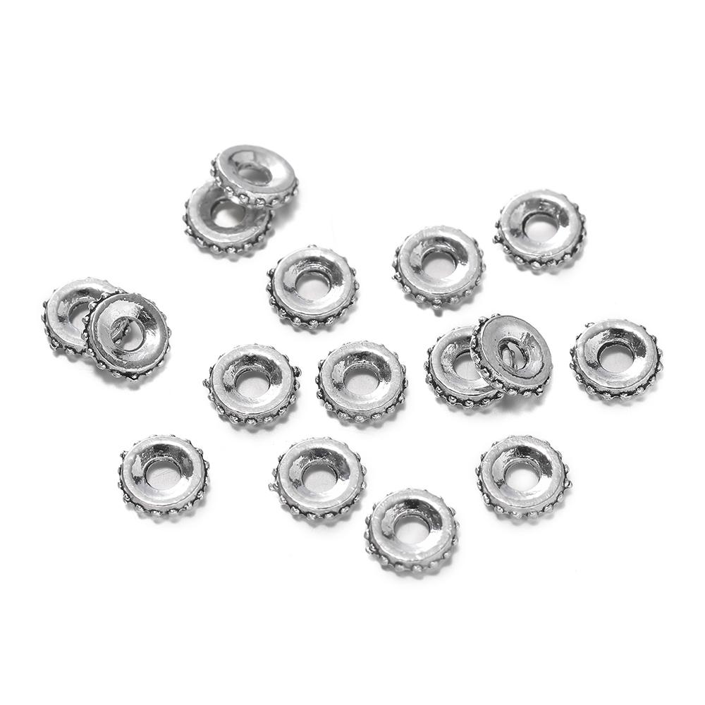 

50pcs/lot Metal Big Hole Spacer Beads For Jewelry Making Snowflake Loose Bead For DIY Bracelet Jewelry Making Supplies