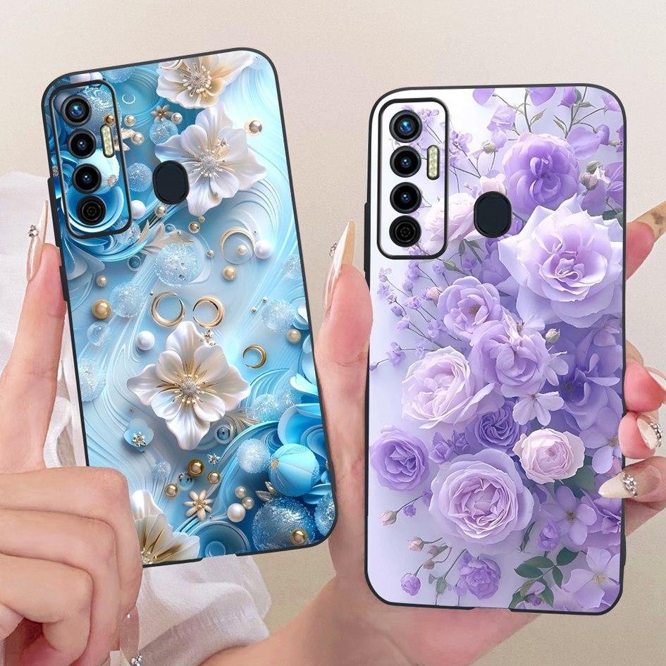 Stoßfeste Hülle für Tecno Camon 17 Pro 17P Hülle CG7 CG7n CG8 CG8h Niedliche Cartoon Weiche Schale für Tecno Camon 17 CG6 CG6j Rückseite