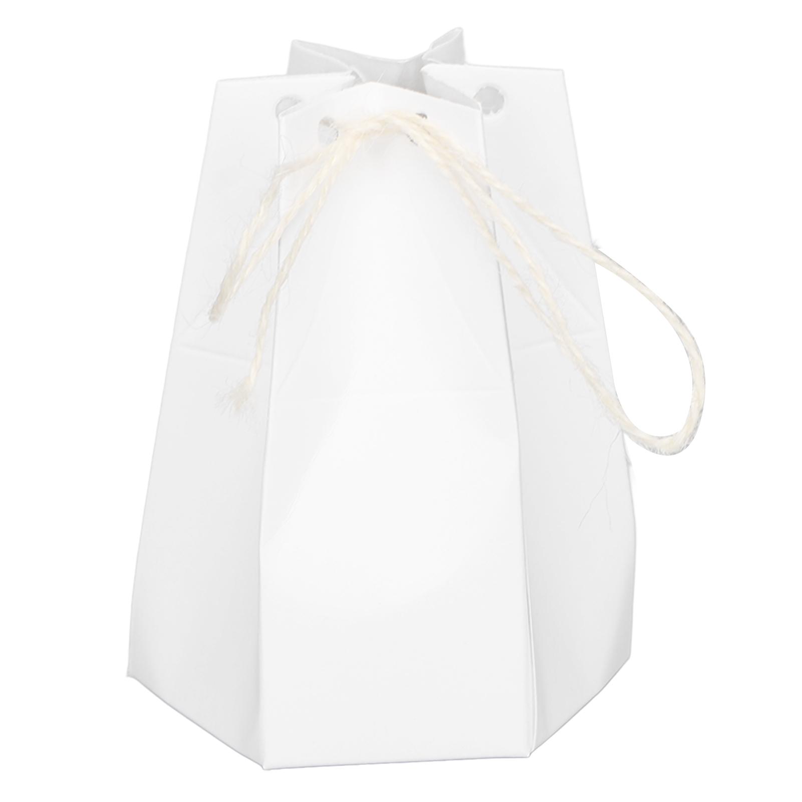 

50 комплектов бумажных подарочных коробок Фонарь Шестиугольная Упаковочная коробка из крафт-бумаги со шпагатом Изысканные подарочные коробки для рукоделия для свадеб