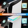 Console Cooling Fan with Dust Cover Colorful LED Light for PS5 Console Disc Edition & Digital Edition Silent Absorb Fan Cooler with 2 USB Port