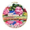 Landscape Stamped Cross Stitch Embroidery Kits with Hoop Cloth Color Thread