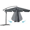 Folding Garden Umbrella, 6 Sections, 350 Cm, With Cover, Plonos Pl-880