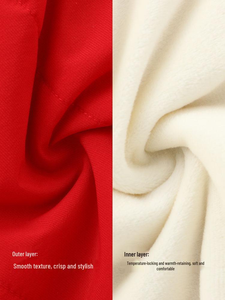 DUUDUU 2025 Nová červená zesílená zimní bavlněná bunda pro kojence dívky Svrchní oblečení