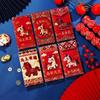 6 Pcs New Year Red Envelope 2026 Chinese Spring Festival Hongbao Traditional Lucky Money Packets Horse Year Money Pouch Decor