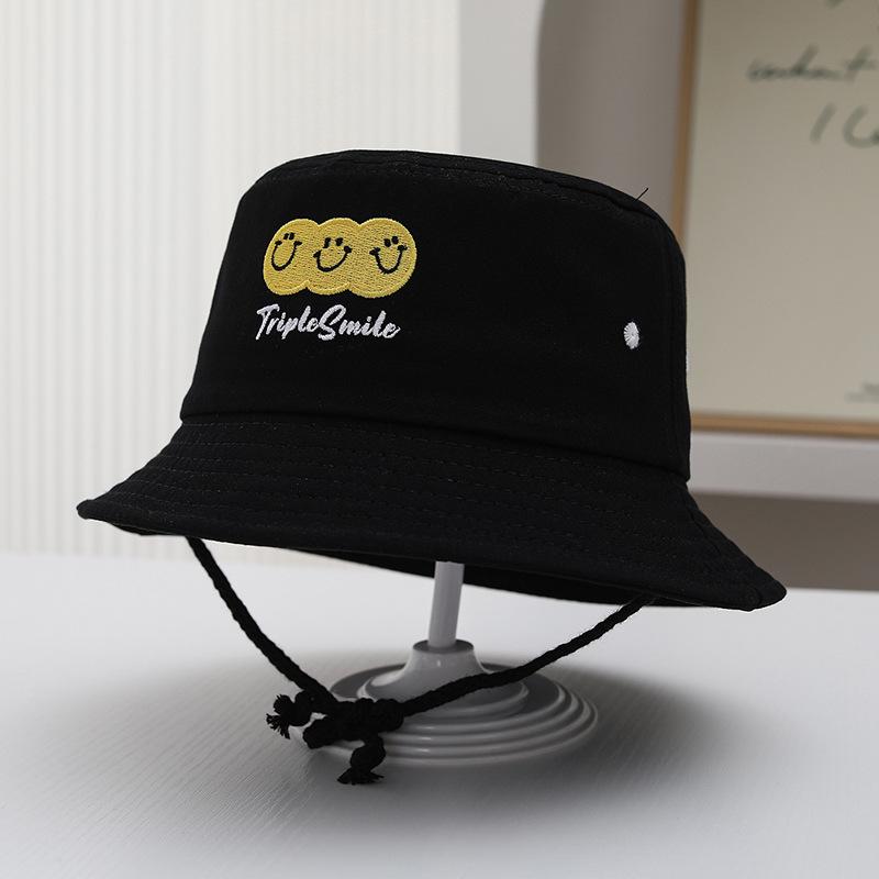 Korean Spring 2026 Baby Smiley Face Bucket Hat for Boys and Girls - Cute, Adorable, Sun Protection Fisherman Style