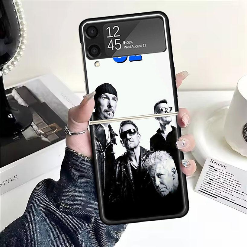 Band U-U2 Rock Cases For Samsung Galaxy Z Flip 4 5 6 7 3 Z Flip7 Flip6 Flip4 Flip5 Flip3 5G Hard Shockproof Fundas Cover