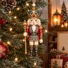 Nutcracker Tree Pendants Folk Art 2D Ornament, Acrylic Christmas Hanging Decoration, Retro Lightweight Decorations Angel Santa Rocking Horse Ornament