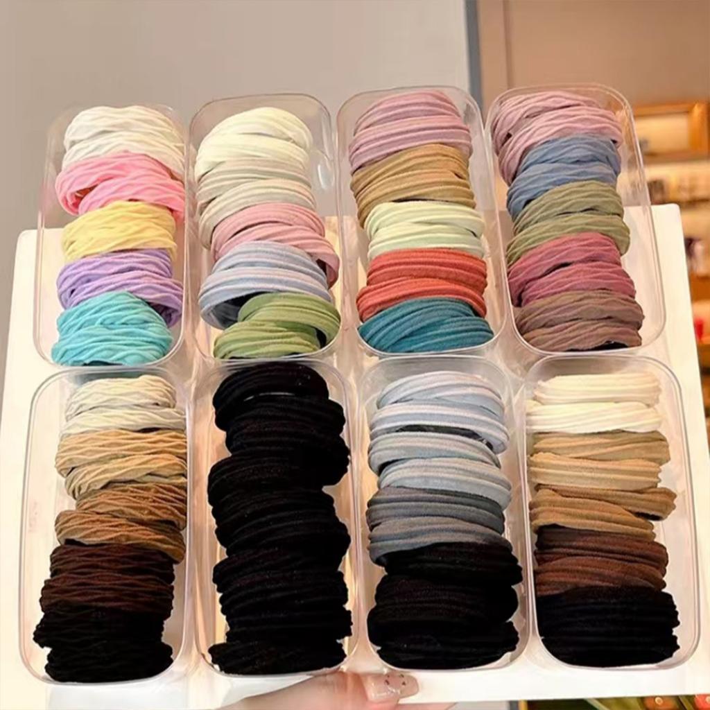 High Elasticity Hair Scrunchies For Women And Kids Soft Anti-Slip Hair Ties For Ponytails Buns Multiple Colors1/2/3 boxes