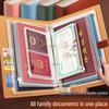 Faux Leather Family Document & Certificate Organizer