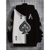 3D Digital Printed Playing Cards! Spades A Hoodie, a Fashionable and Trendy Children's Casual Clothing, Suitable for Boys To Wear When Going Out