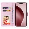 For iPhone 16 Pro Case Lacquered RFID Blocking Wallet PU Leather Stand Phone Cover