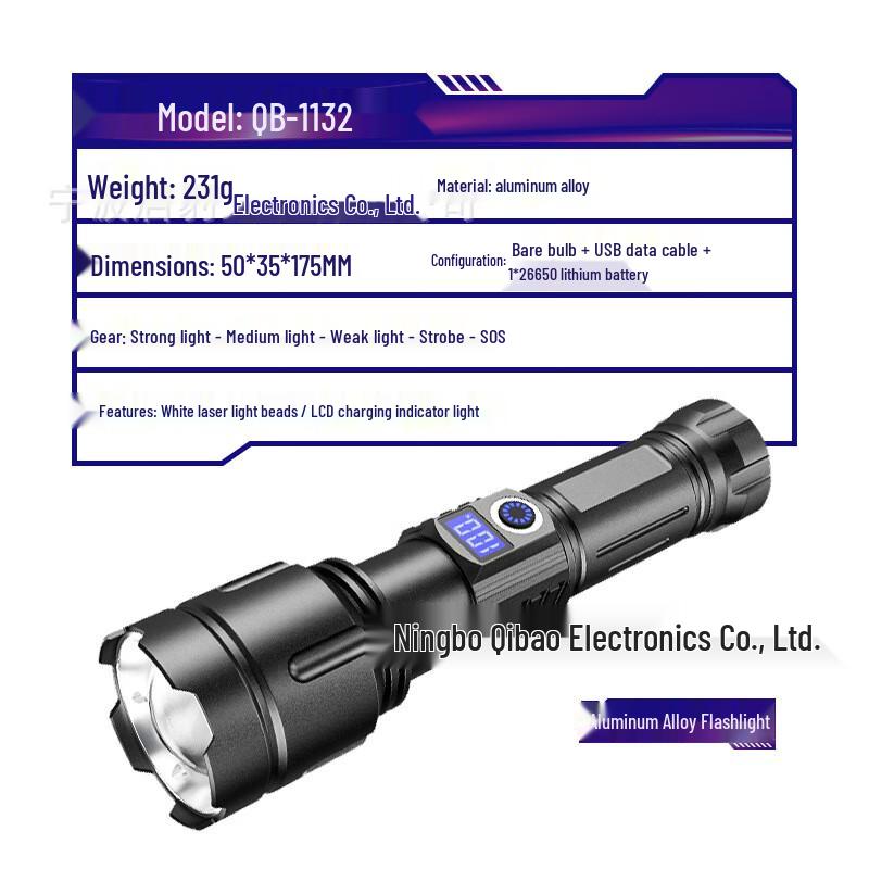 UOSU High-Power White Laser Portable Flashlight