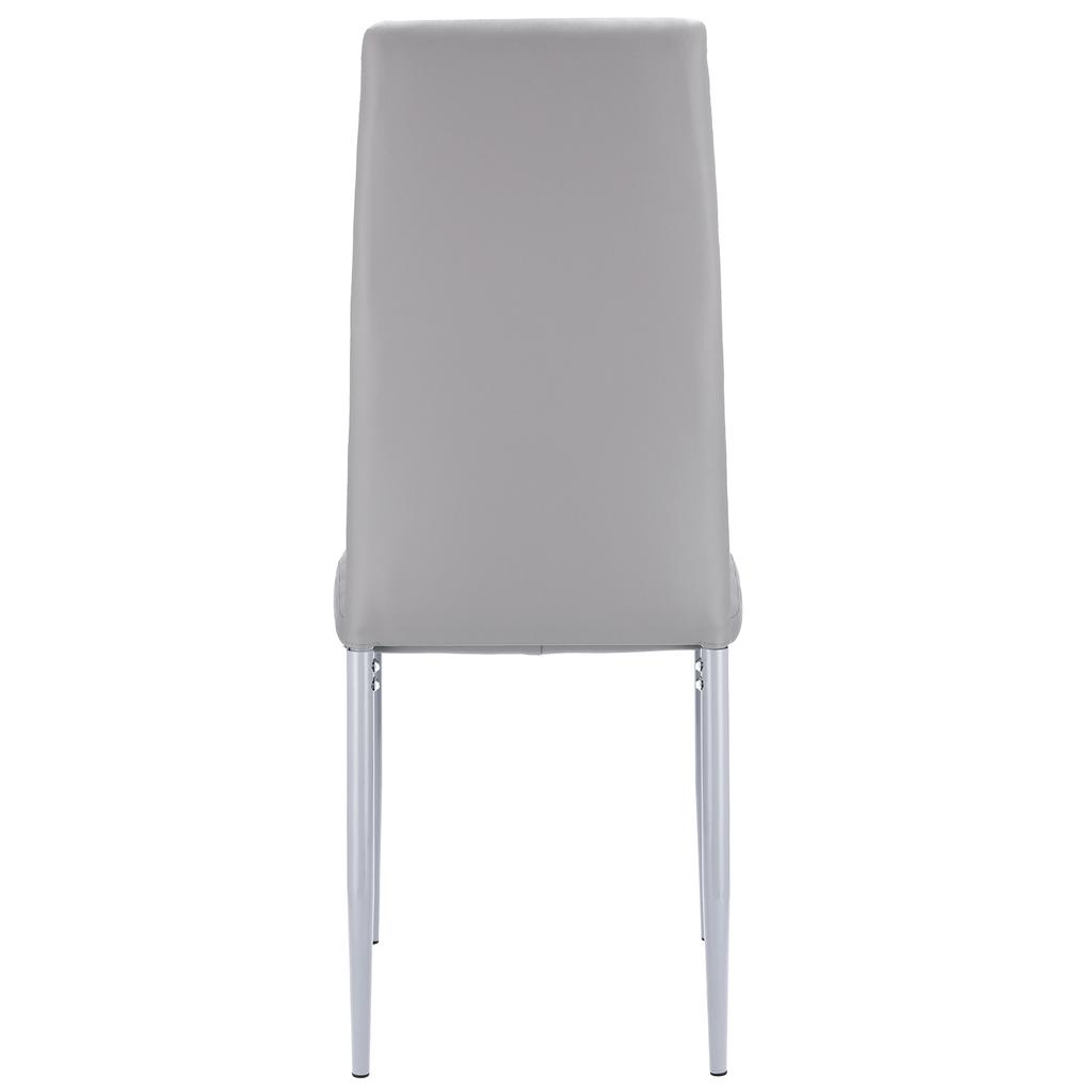 6 X VERUM Chair, Gray Eco-leather
