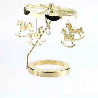 Candle Holder 1PCS Carousel Romantic Girly Heart Horse Lamp Scented Candle Vessel Blood Home Decoration