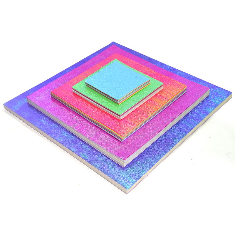 Pearlescent Glitter Origami Paper 15x15 cm - Handmade Square Folding Paper