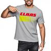 T-Shirts für Unisex Vintage Rundhals-T-Shirt Claas Logo Auf Schwarz Tägliches Tragen Trendiges T-Shirt Mode Bequem Rundhals-T-Shirt