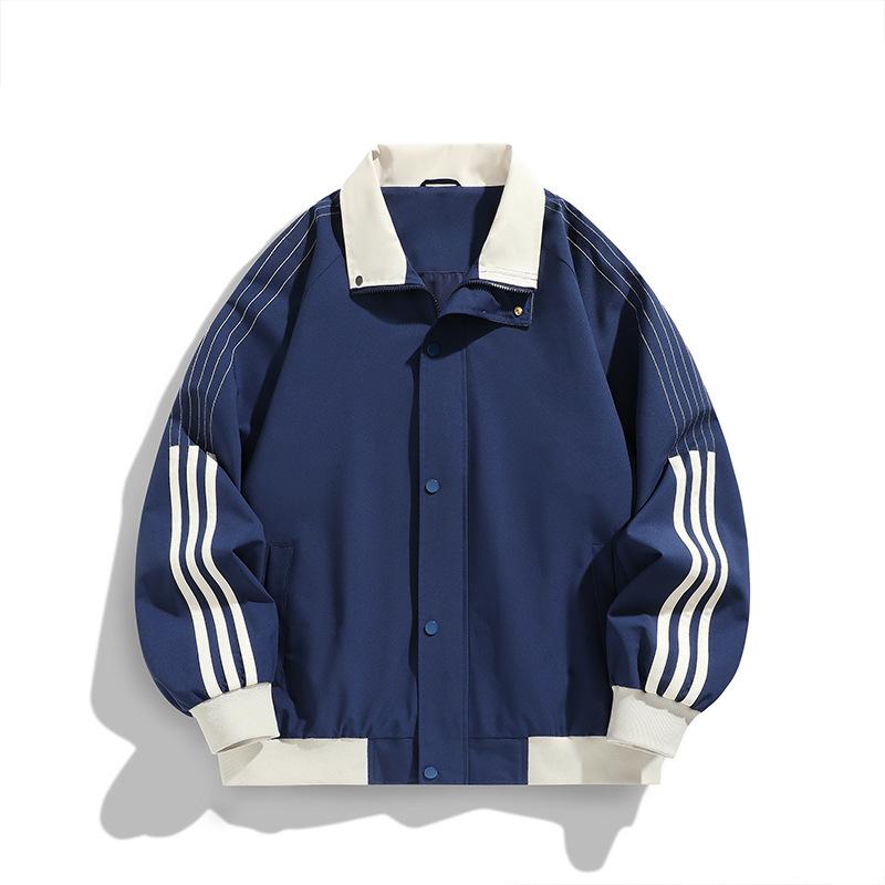 Lapel Jacket Men's Spring and Autumn Trendy American Style Retro Couple Jacket Casual Top