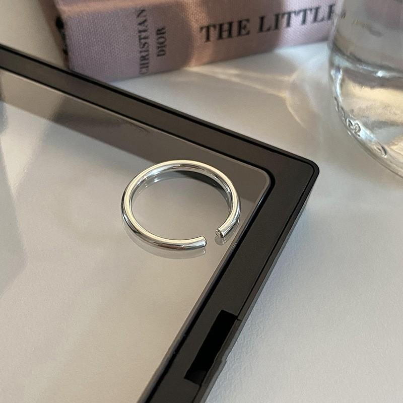 Chic Copper Geometric Design Pearl Silver Ring For Women Perfect For Ins Fashion 2022