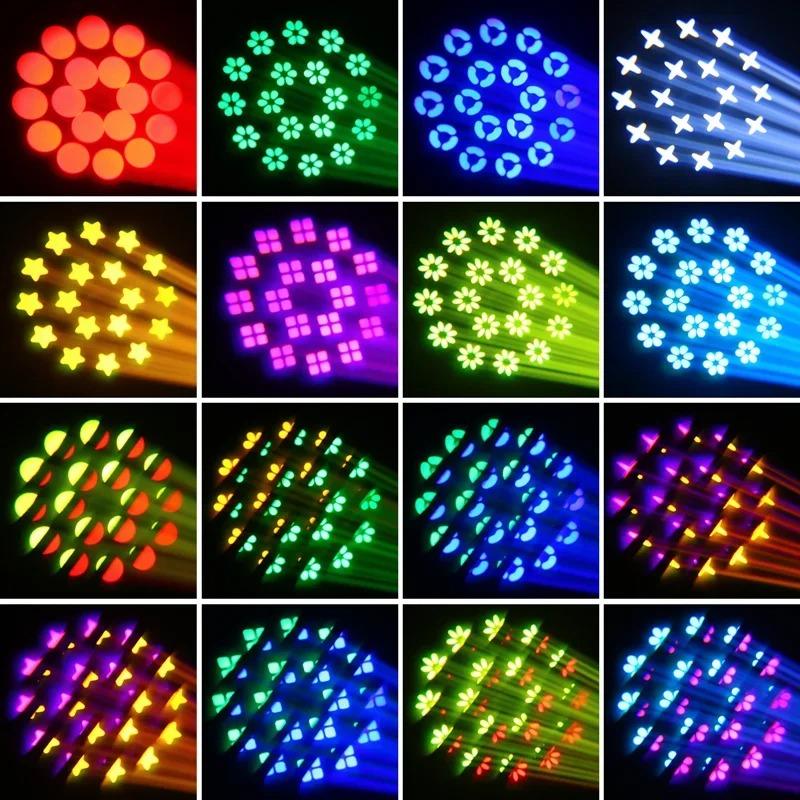 100W LED Lyre Beam Moving Head Light | Sound Activated & DMX Control, Includes Flight Case for DJ/Disco/Wedding/Bar Stages